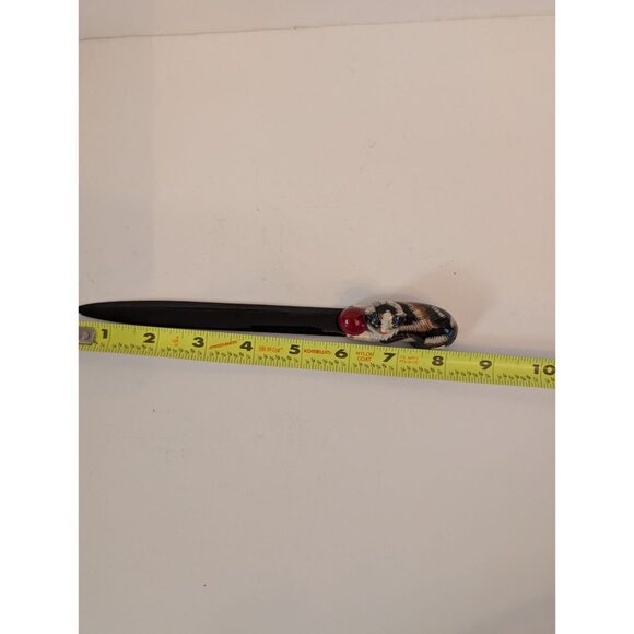 Hand-Painted Cat Letter Opener With Red Ball Figurine Handle - Picture 5 of 5